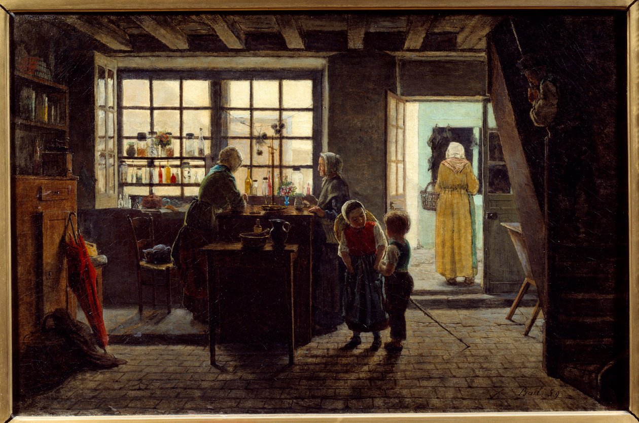 Interiér obchodu Malba Antoine Jean Bail (1830-1918) 1859 Lyon, Muzeum výtvarných umění od Antoine Jean Bail