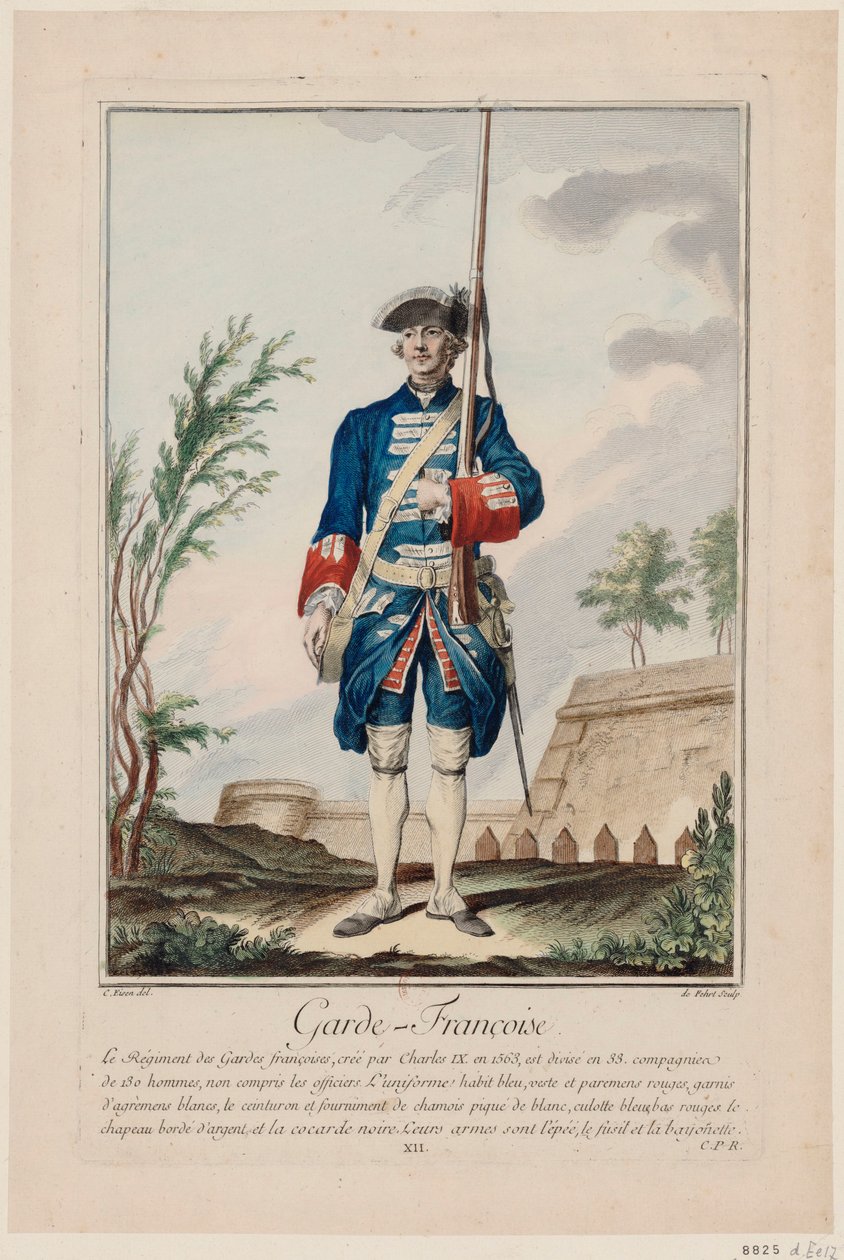 Francouzské gardy Francouzské gardy, 1756. od Antoine Jean De Fehrt