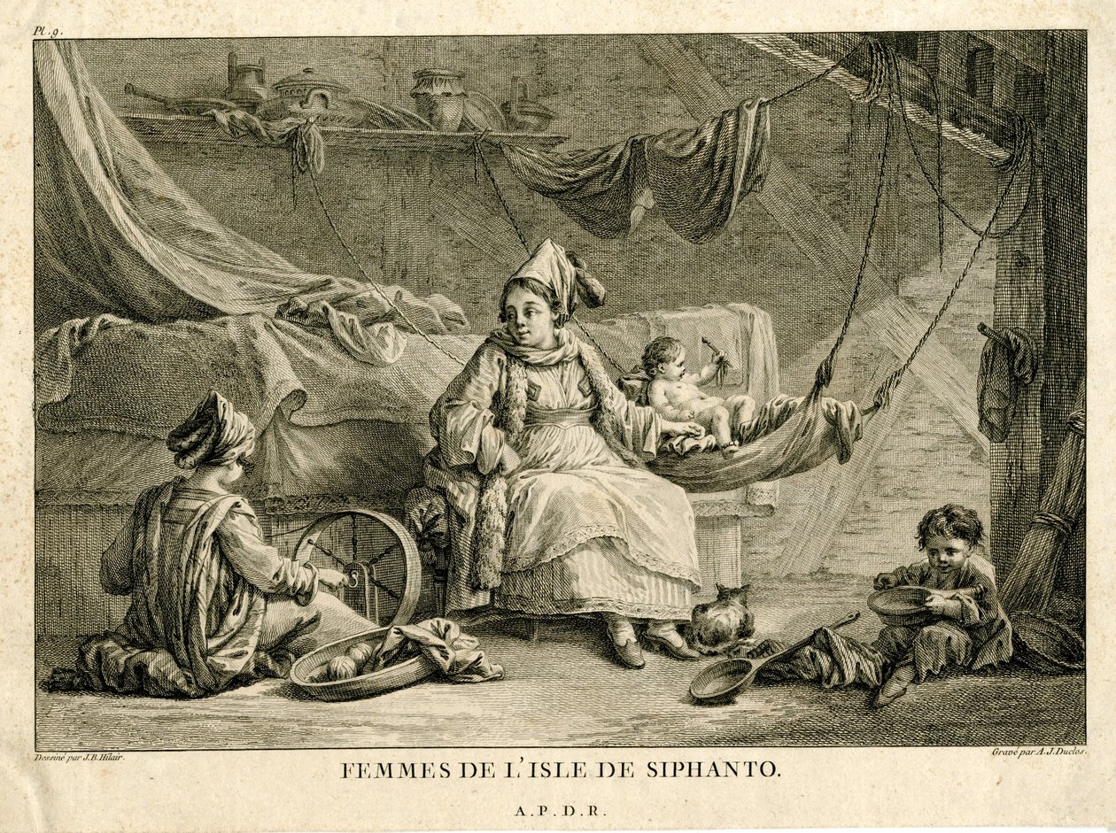 Ženy z ostrova Siphanto, podle Jeana-Baptisty Hilaira (1753-1822) od Antoine Jean Duclos