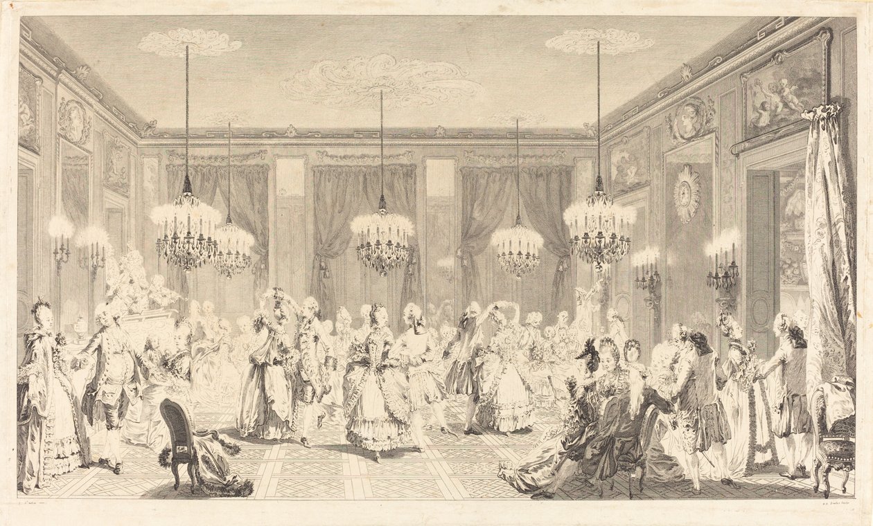 Zdá se jim od Antoine Jean Duclos after Augustin de Saint Aubin