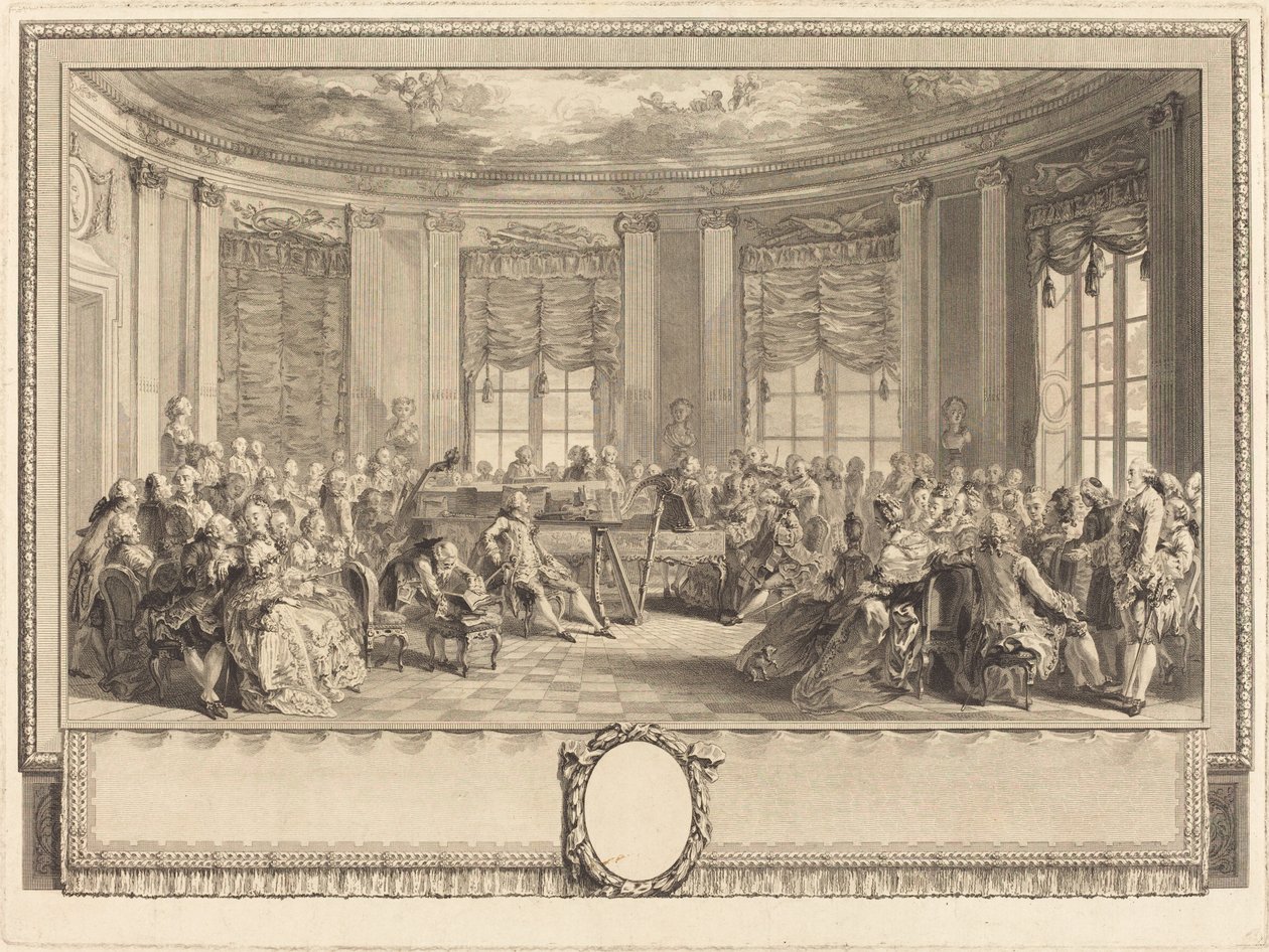 Koncert od Antoine Jean Duclos after Augustin de Saint Aubin