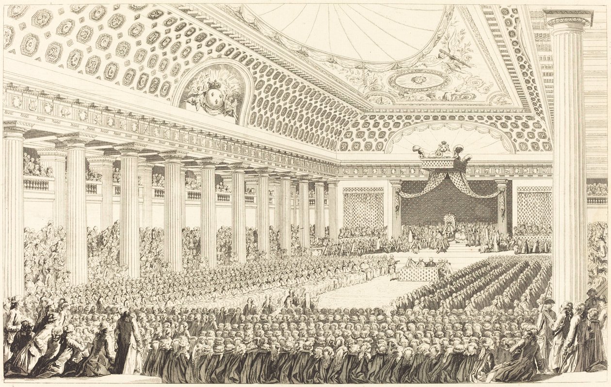 Otevření generálních států ve Versailles, 5. března 1789 od Antoine Jean Duclos after Charles Monnet
