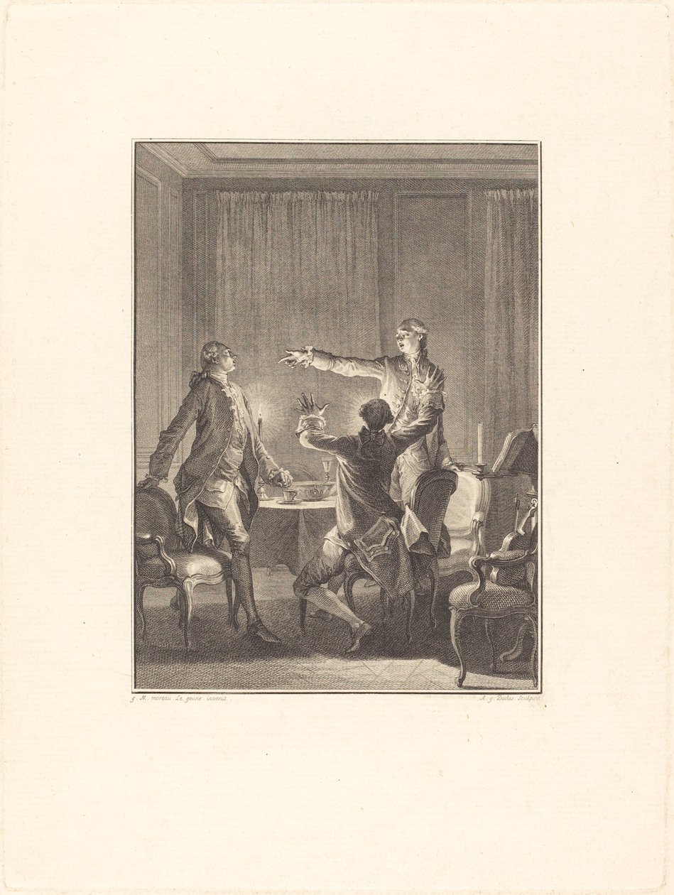 Provokace od Antoine Jean Duclos after Jean Michel Moreau