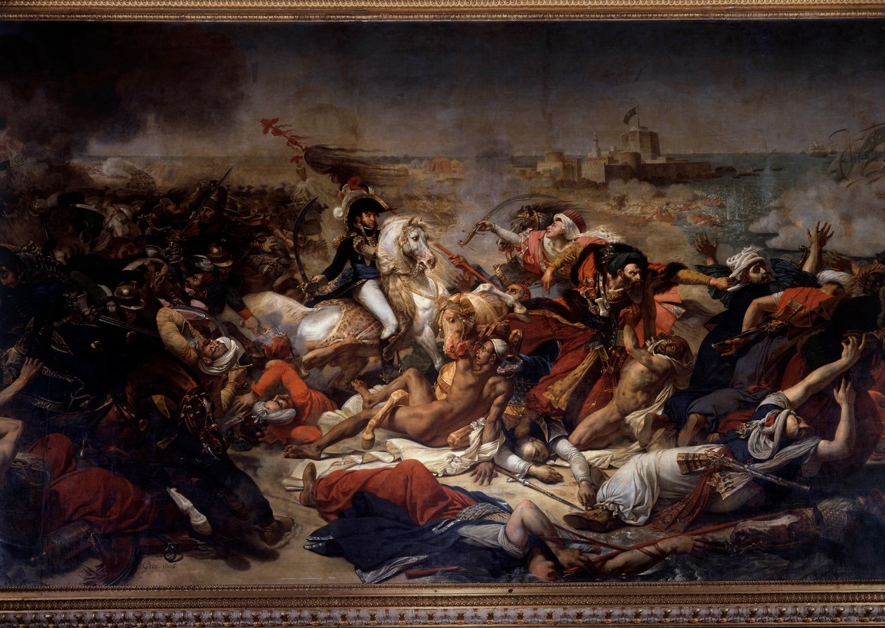 Kampaň (expedice) Egypta (1798-1801): Joachim Murat (1767-1815) během bitvy u Aboukiru 25. července od Antoine Jean Gros