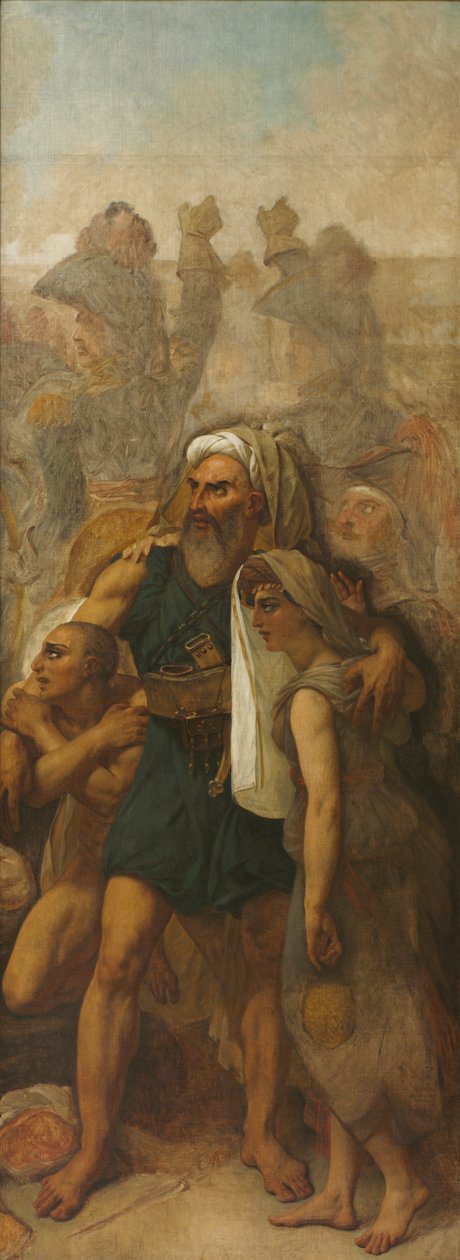 Egyptská rodina (skica k filmu "Bitva o pyramidy") od Antoine Jean Gros