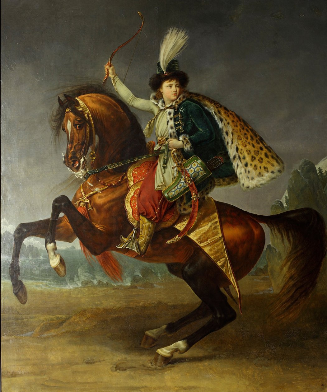 Jezdecký portrét prince Borise Nikolajeviče Jusupova 1794-1849, 1809 od Antoine Jean Gros