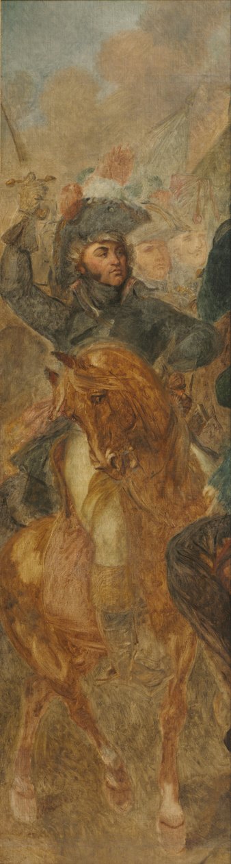 Generál Jean-Baptiste Kléber a egyptské rodinné skici pro bitvu u pyramid, c. 18 od Antoine Jean Gros
