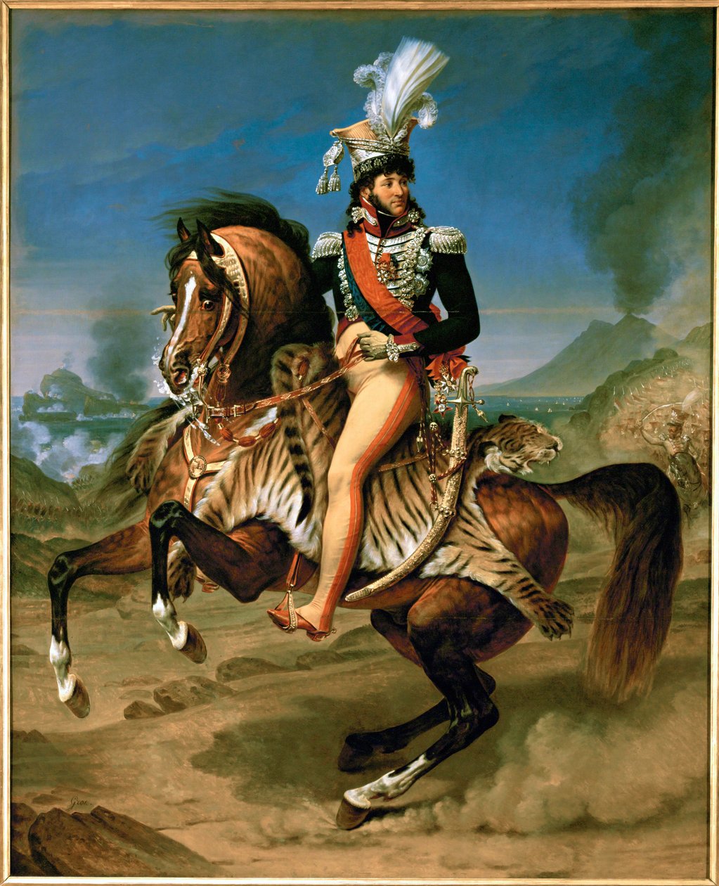 Joachim Murat, neapolský král a francouzský maršál, na koni ... od Antoine Jean Gros