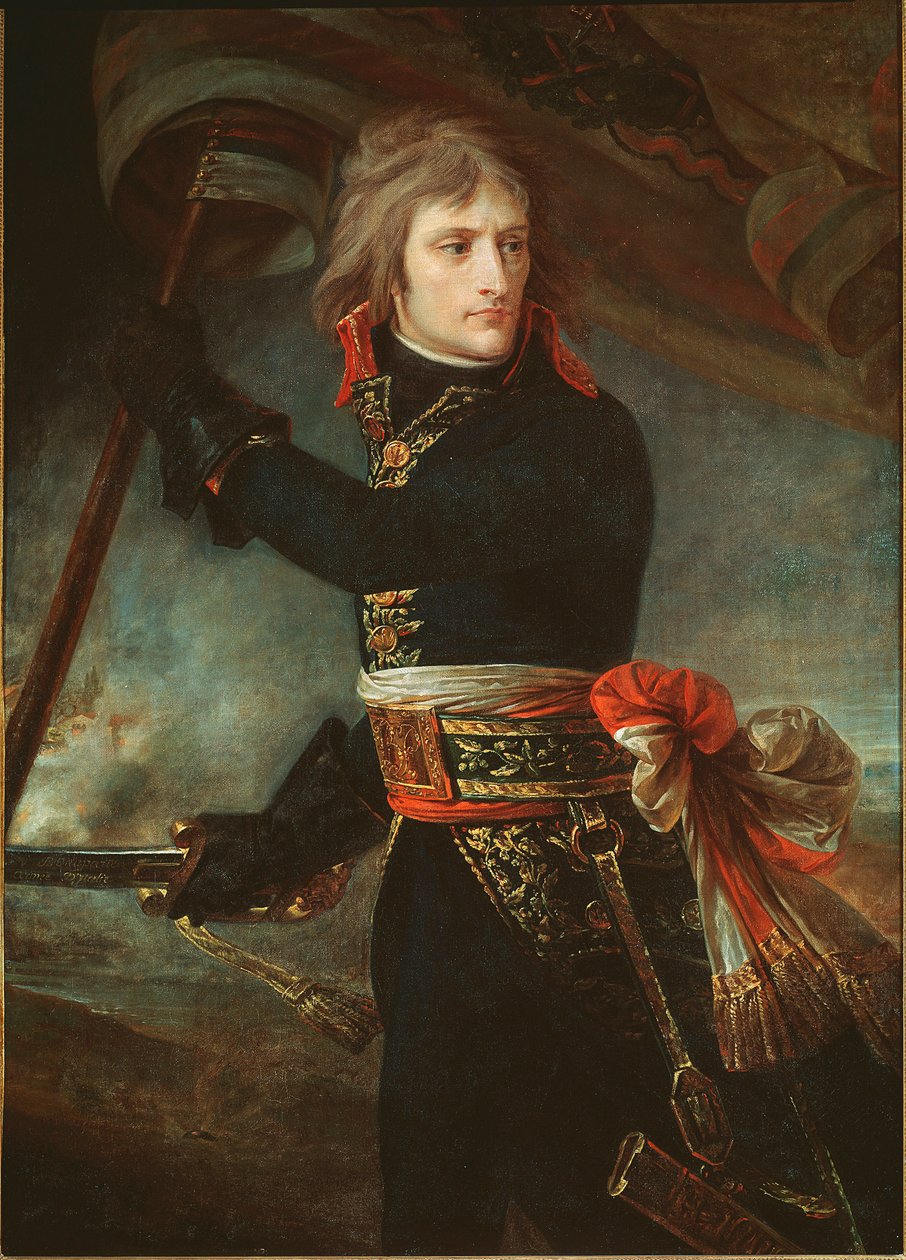 Napoleon Bonaparte u mostu Arcole (17. listopadu od Antoine Jean Gros