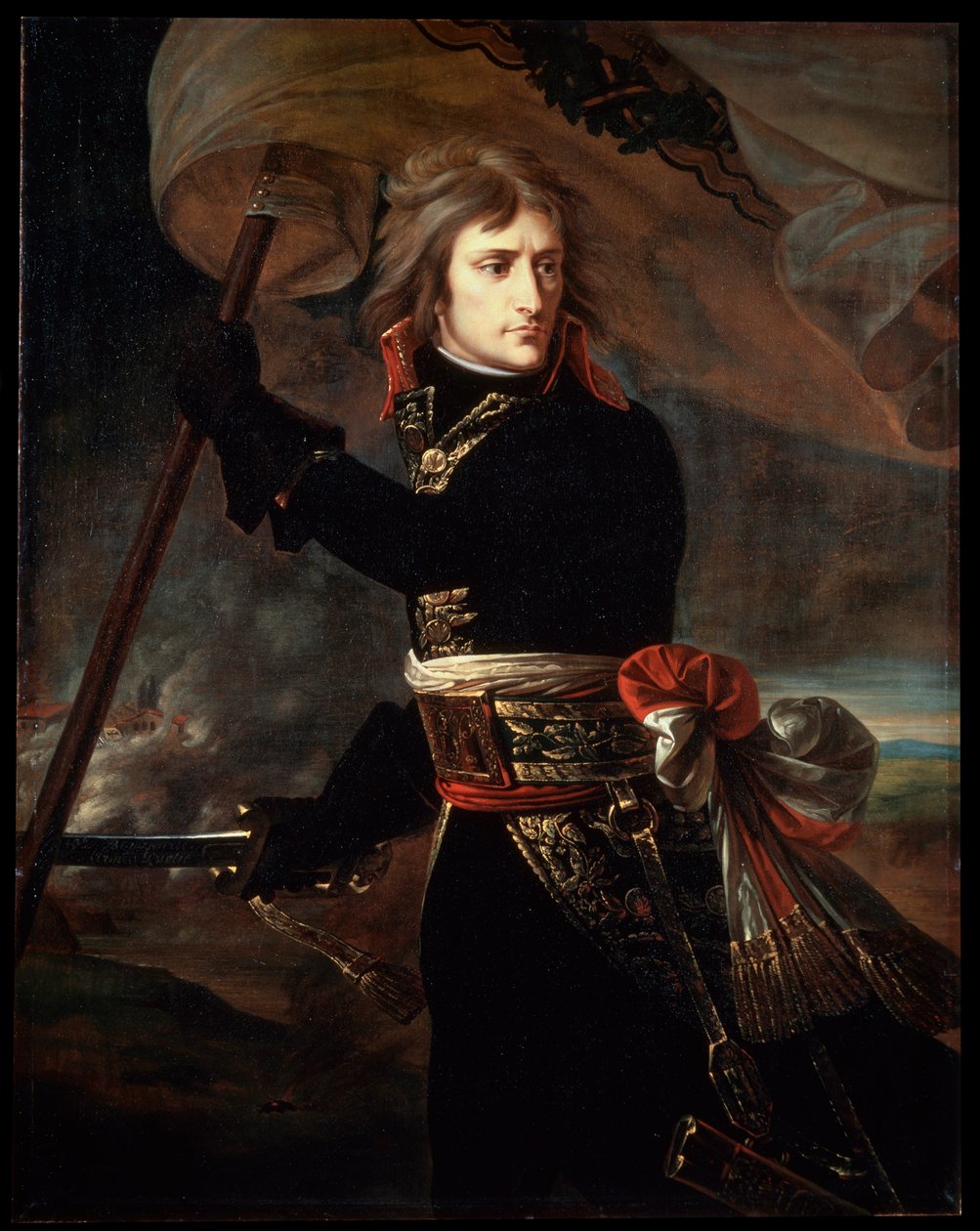 Napoleon Bonaparte na mostě v Arcole, 1797. od Antoine Jean Gros