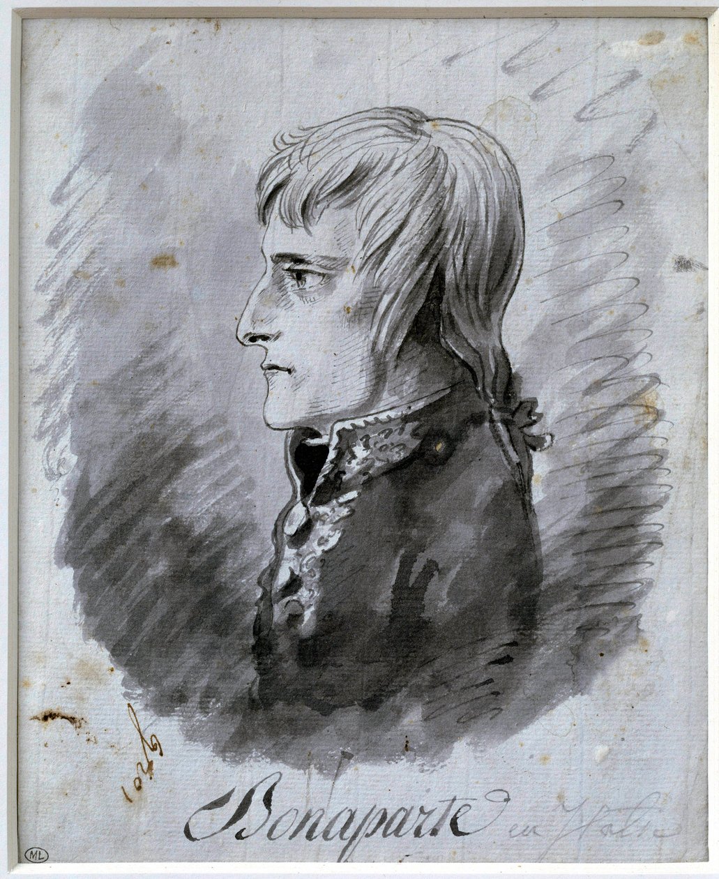 Portrét Napoleona Bonaparta (1769-1821), vrchního generála italské armády Kresba perem a inkoustem od Antoine-Jean Gros (1771-1835) 19. století. Slunce 0,21 x 0,16 m Paříž, musee du Louvre od Antoine Jean Gros