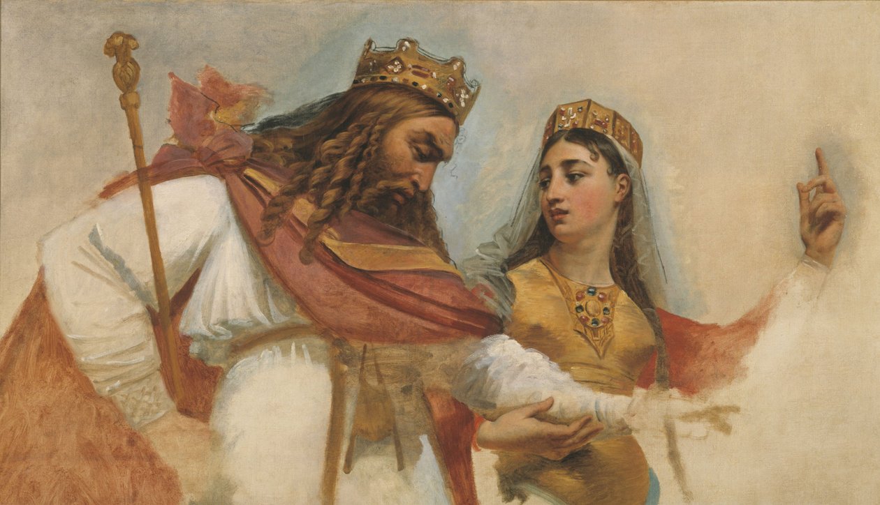 Náčrt kopule Pantheonu (kostel Sainte-Geneviève): Klovis a Klotylda, kolem roku 1811 (olej). od Antoine Jean Gros
