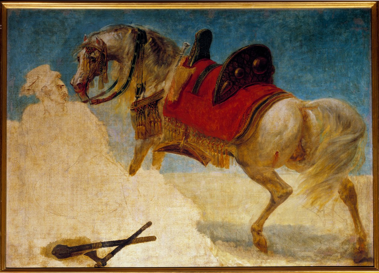 Studie koňského postroje Malba Antoine Jean Gros (1771-1835) 19. století Sun. 0,97 x 1,3 m od Antoine Jean Gros