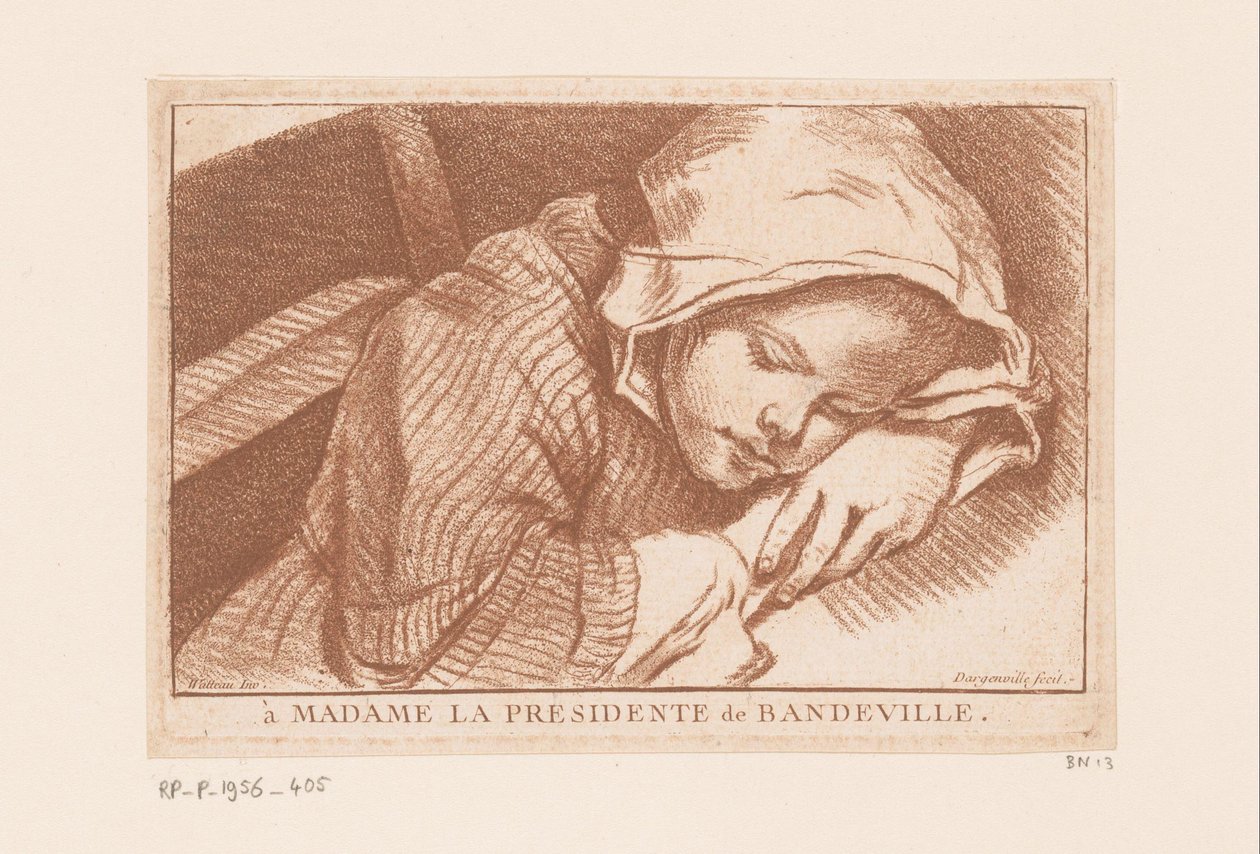 spící dívka od Antoine Joseph Dezallier d