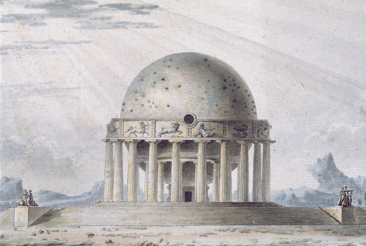 Design for a House for a Cosmopolite, 1783 (detail) (viz také 195241-195242, 196724-196726) od Antoine Laurent Thomas Vaudoyer