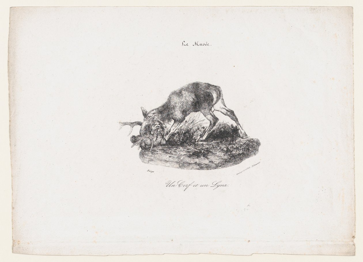 Jelen a rys, 1834. od Antoine Louis Barye