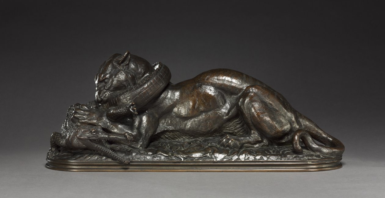 Tygr požírající Gavial, 1831. od Antoine Louis Barye