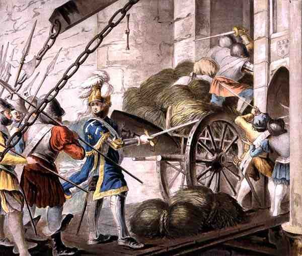 The Capture of Chartres, vyryl Roger od Antoine Louis Francois (after) Sergent Marceau