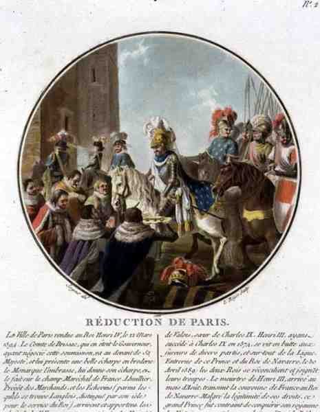 Dobytí Paříže v roce 1594, rytina Louise Rogera od Antoine Louis Francois (after) Sergent Marceau