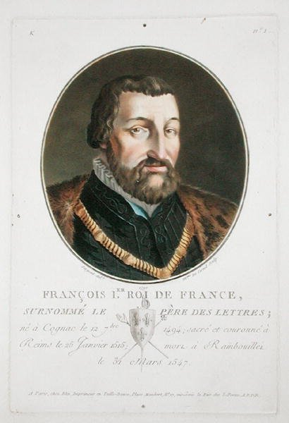 Francois I. (1494-1547) král Francie od Antoine Louis Francois Sergent Marceau