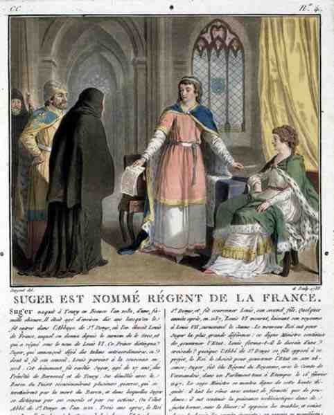 Opat Suger (1082-1152) je jmenován regentem Francie, 1788 od Antoine Louis Francois Sergent Marceau