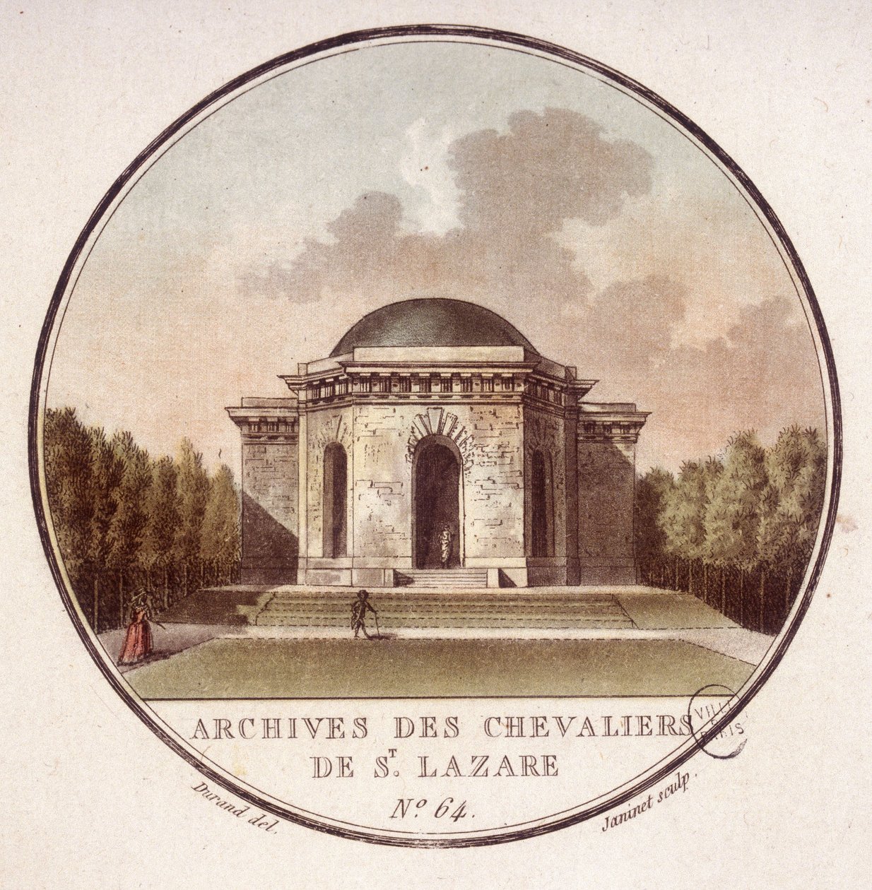Archivy rytířů svatého Lazara v Paříži. V malebných pohledech na hlavní budovy Paříže od seržanta od Antoine Louis Francois Sergent Marceau