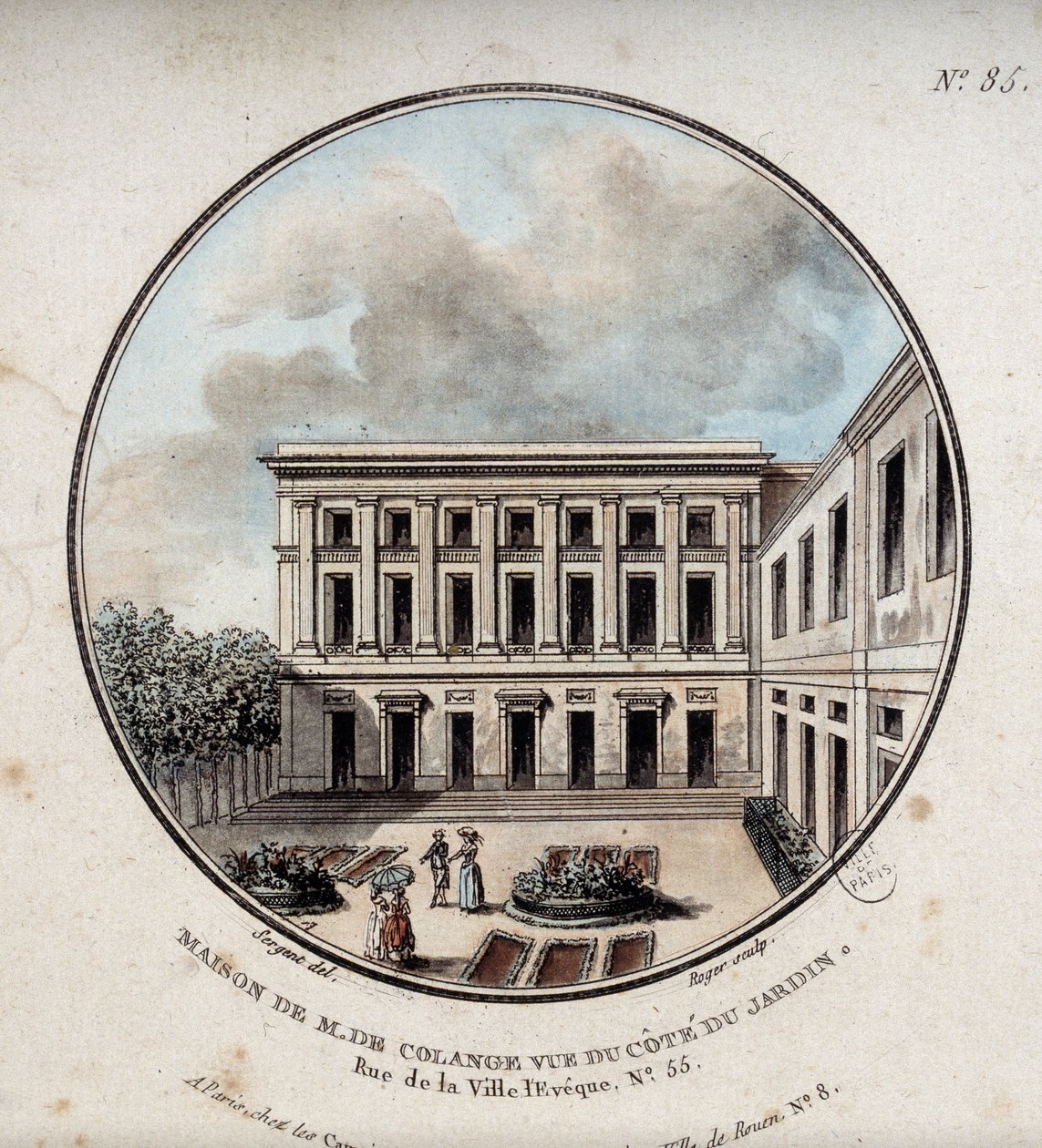 Maison de M. de Colange, pohled ze zahrady (rue Ville-l