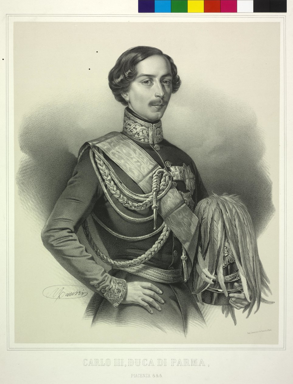 Vévoda parmský Karel III (litografie) od Antoine Maurin