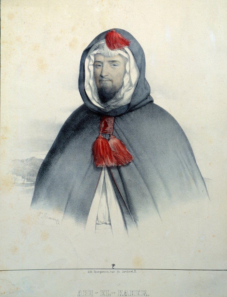Portrét Abd El Kader (Abd-El-Kader od Antoine Maurin