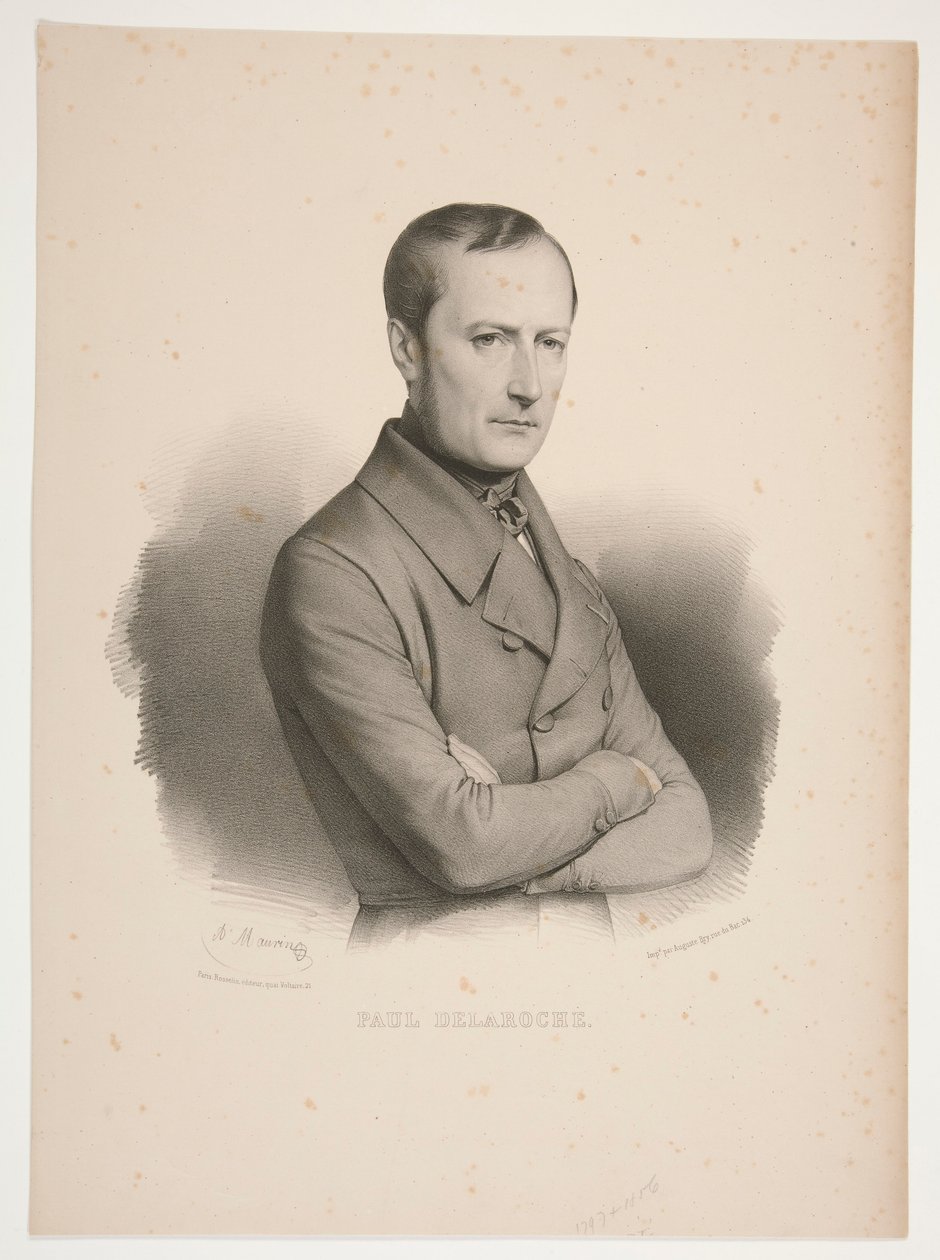 Portrét Paula Delaroche od Antoine Maurin