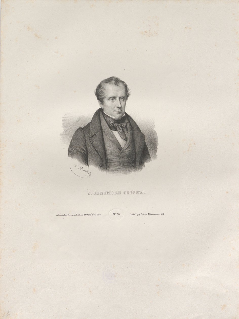Portrét spisovatele Jamese Fenimora Coopera 1789-1851, c. 1840. od Antoine Maurin