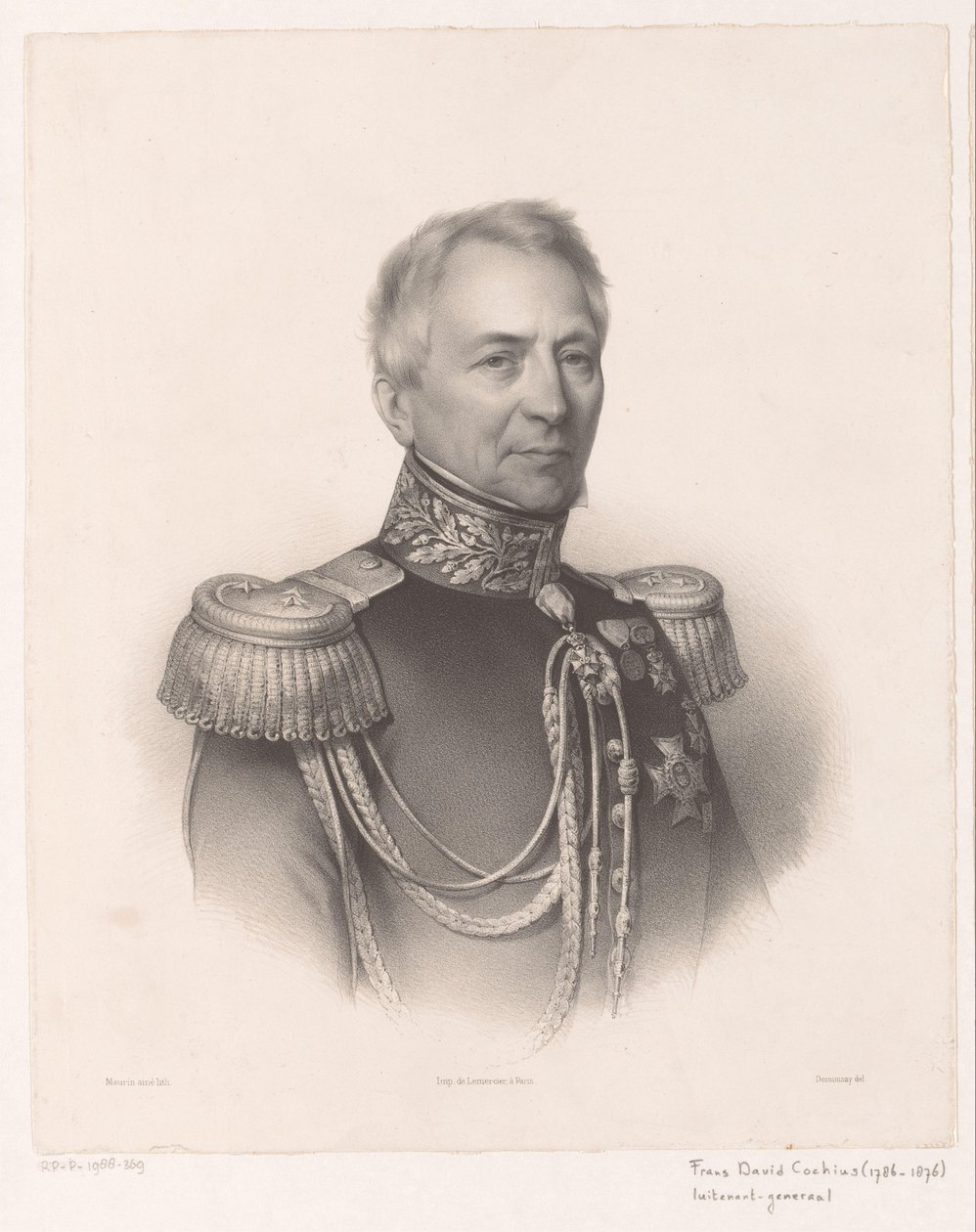 Portrét van Franse David Cochius od Antoine Maurin