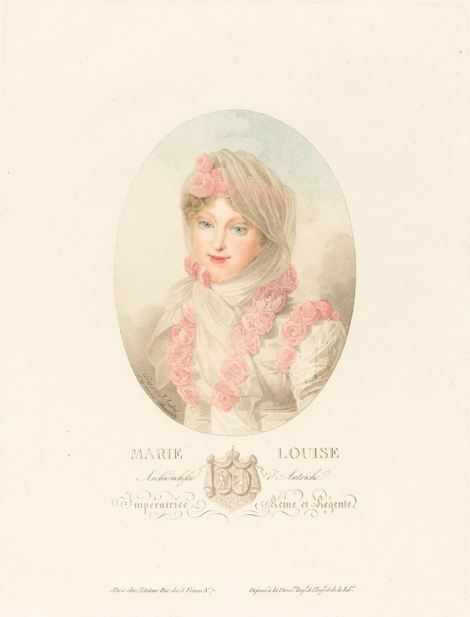Marie-Louise, francouzská císařovna od Antoine Maxime Monsaldy after Jean Baptiste Isabey