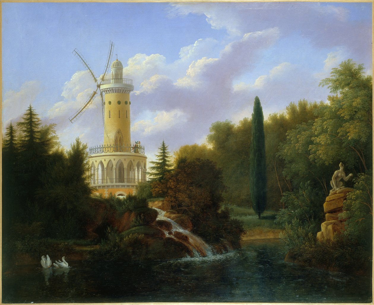 Větrný mlýn ve Folie-Beaujon v Paříži, 1827 od Antoine Patrice Guyot