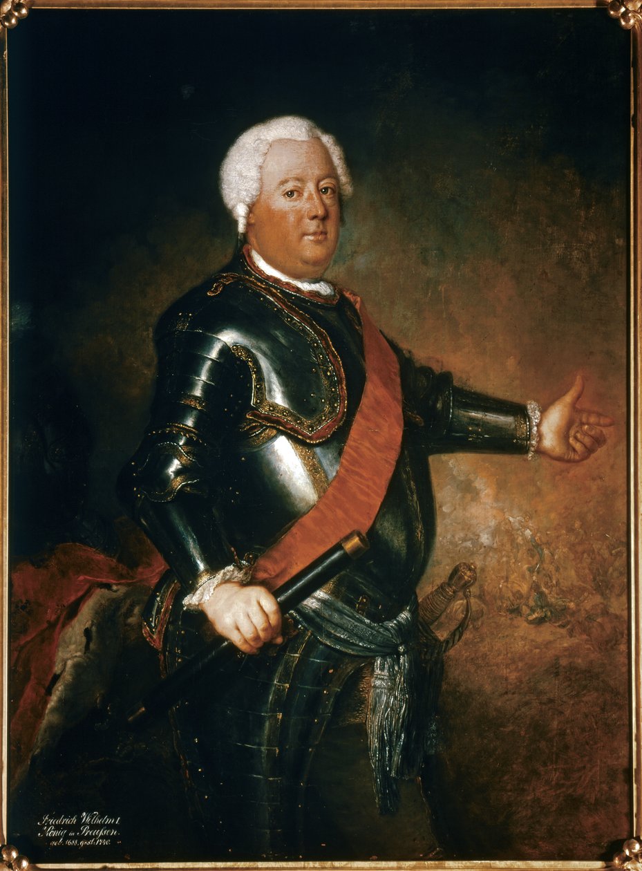 FRIEDRICH WILHELM I: (1688-1740)., po 1733 (olej na plátně) od Antoine Pesne