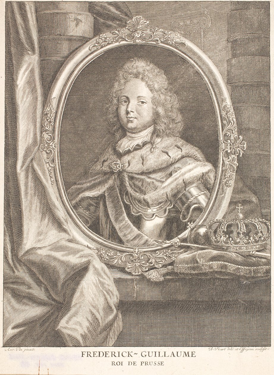 Friedrich Wilhelm I., král v Prusku a jako Friedrich Wilhelm II kurfiřt a markrabě Braniborský od Antoine Pesne