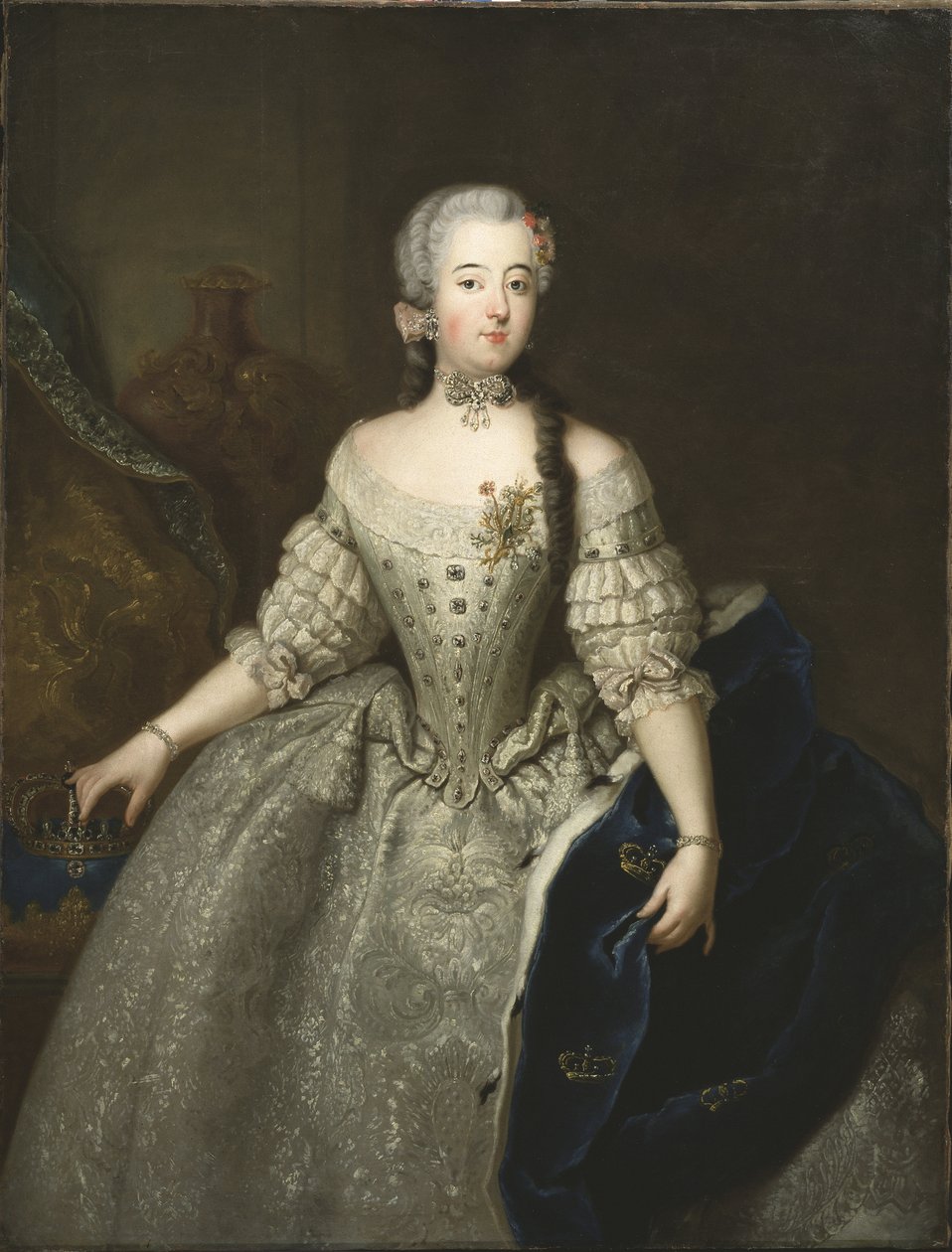 Louise Ulrique de Prussia, královna Švédska a Finska - Portrét Louisy Ulriky Pruské (1720-1782), královny Švédska, Pesne, Antoine (1683-1757). Olej na plátně. Rozměr: 145 x 110 cm. Národní muzeum Stockholm od Antoine Pesne