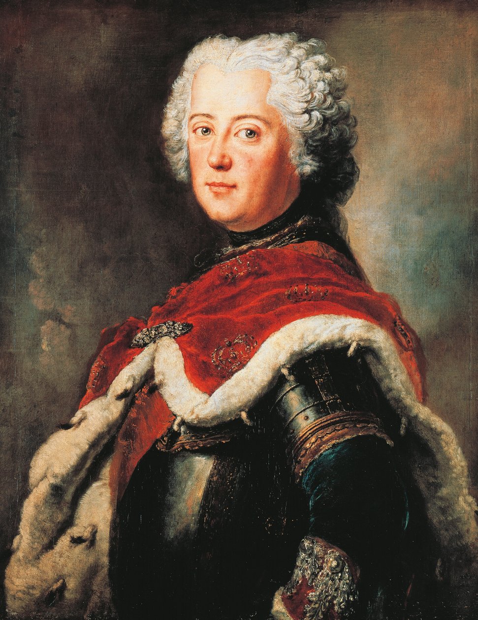 Portrét Fridricha II. Braniborského, známého jako Veliký (Berlín od Antoine Pesne