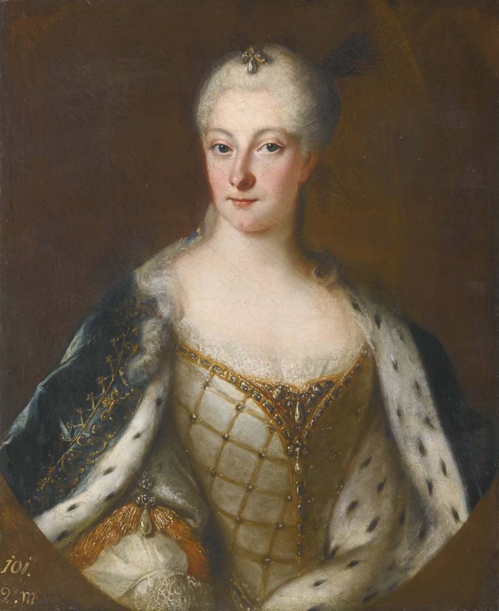 Portrét Henriette Marie z Brandenburg-Schwedt 1702-1782 od Antoine Pesne School