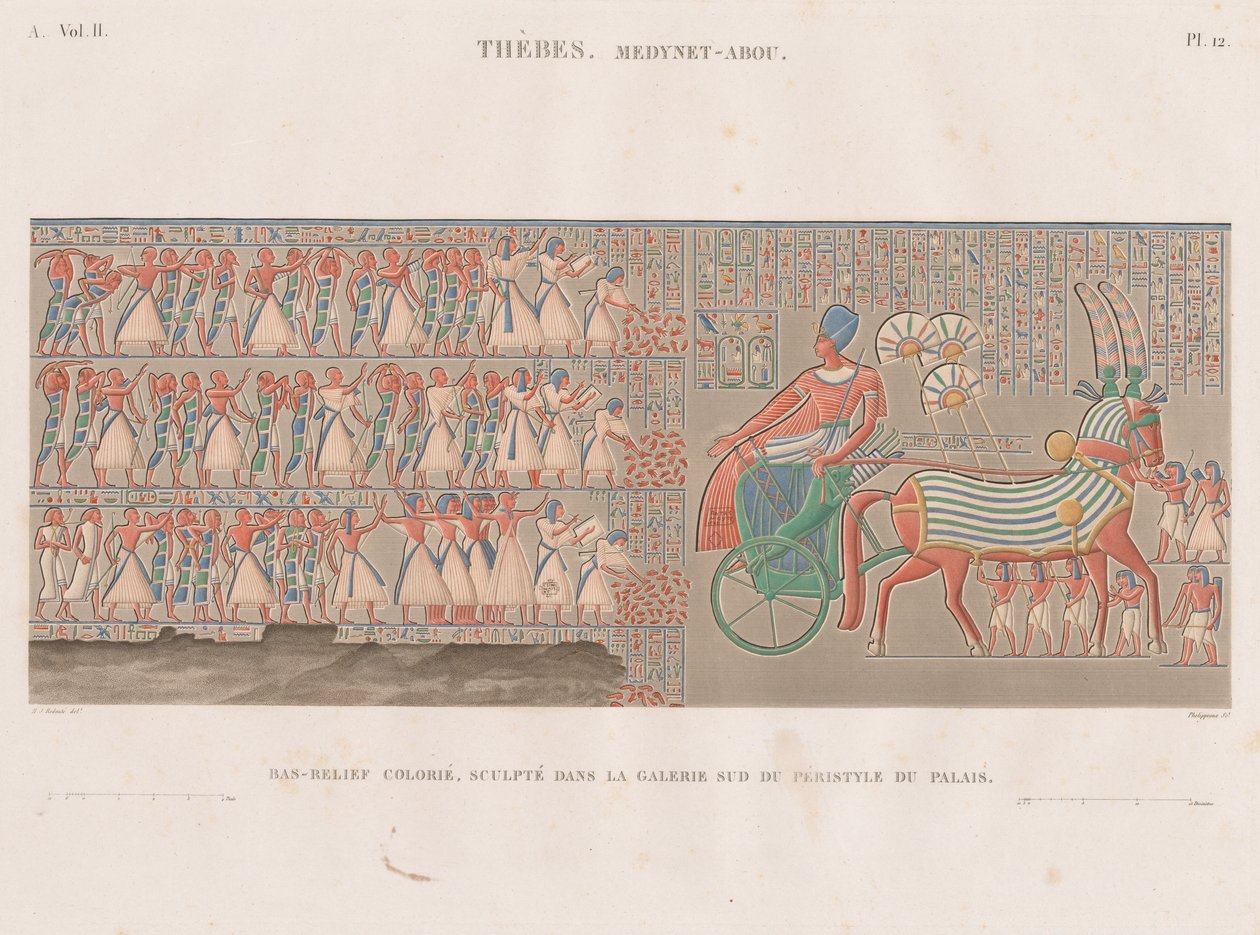 Popis Egypta: Théby. Medynet-Abou, sv. II, Pl. 12 od Antoine Phelippeaux