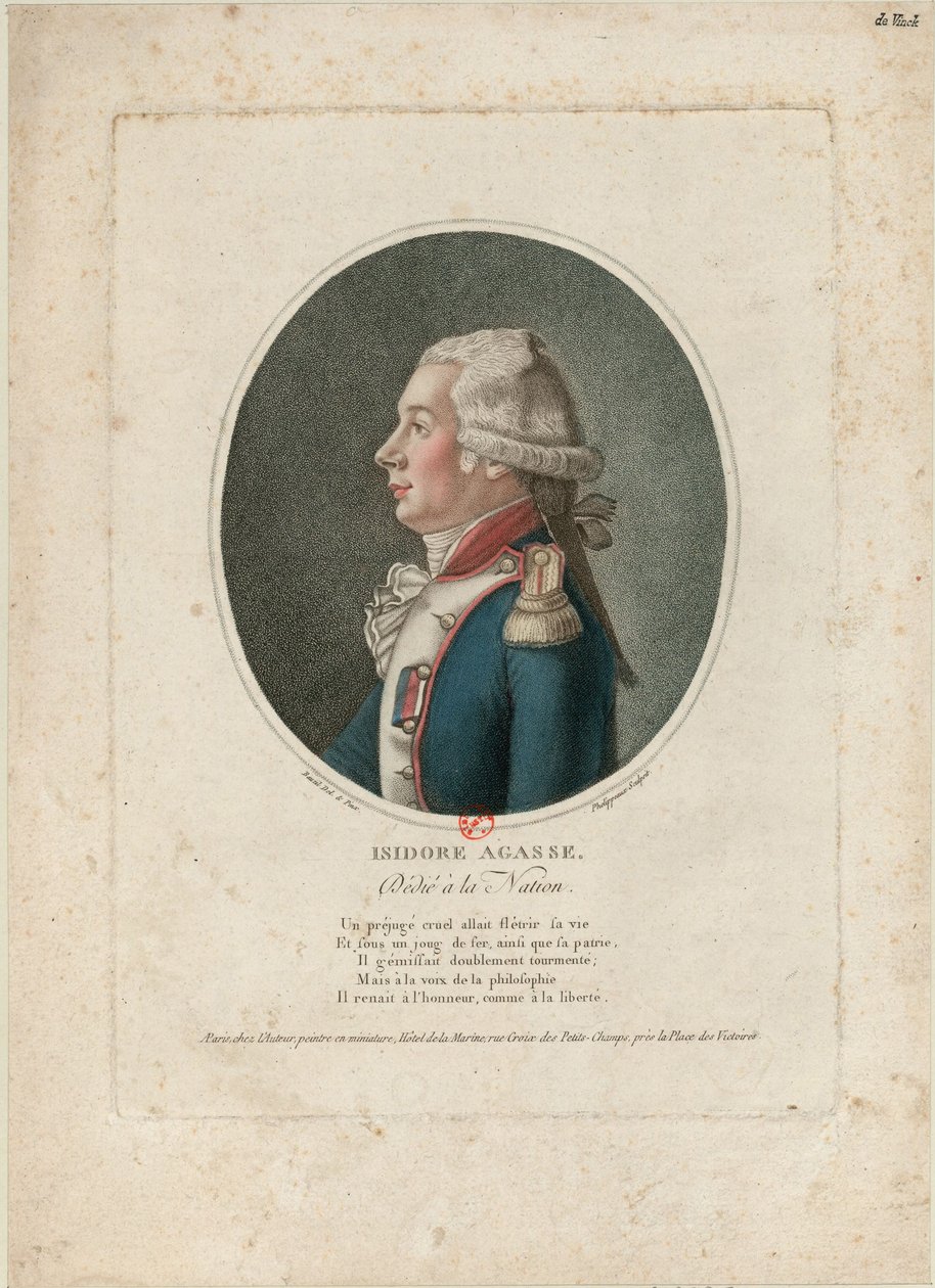 Isidore Agasse, c. 1790 od Antoine Phelippeaux