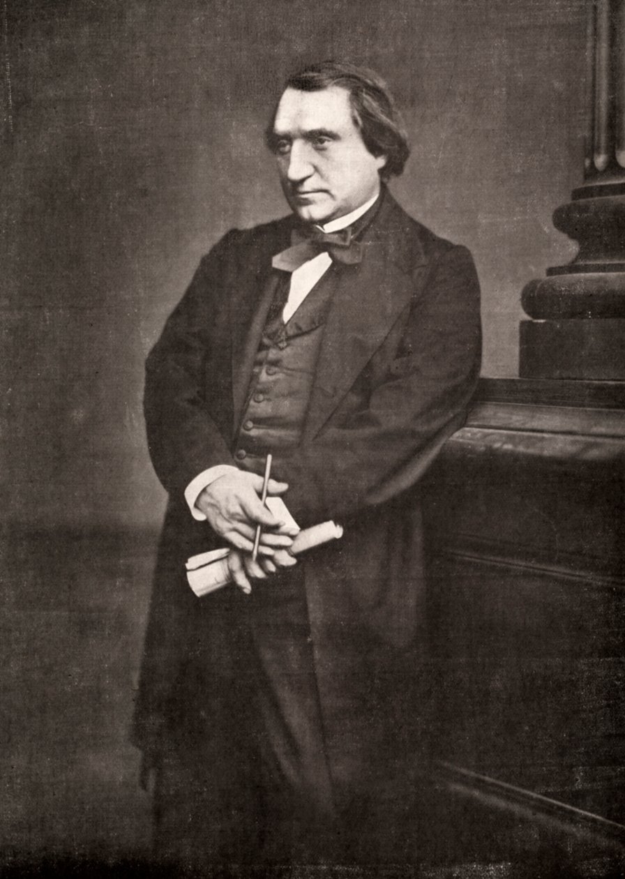 Ernest Renan, francouzský filozof a spisovatel, 19. století od Antoine Samuel Adam Salomon