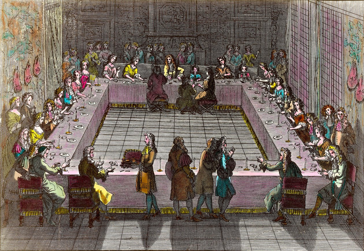 Královská loterie v 18. století. Rytina Trouvain Antoine (1656-1708) od Antoine Trouvain