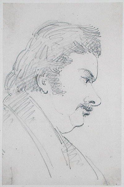 Portrét Honore de Balzac (1799-1850) (tužka na papíře) od Antoine Vestier