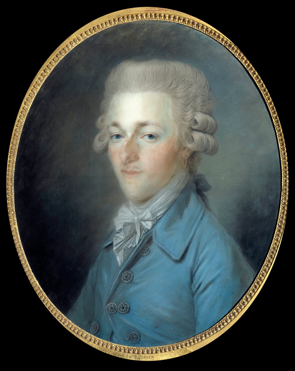 Portrét Louis Antoine Henri de Bourbon, vévoda z Enghien (1772-1804) Malba Antoine Vestier (1740-1824) 1804 od Antoine Vestier