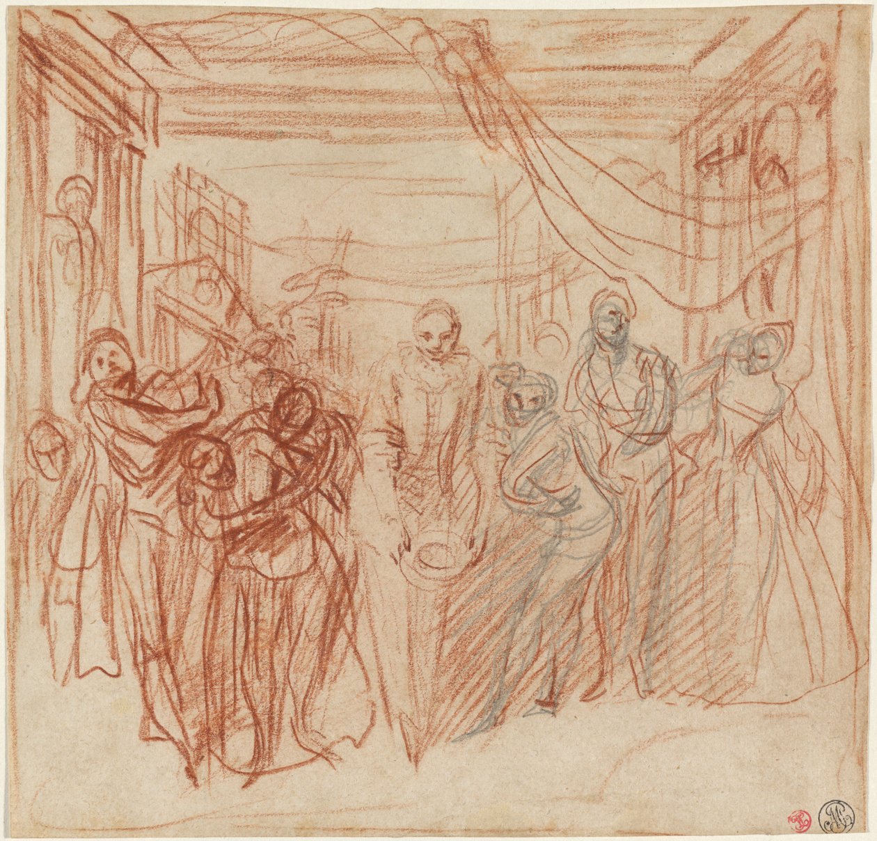 Italští komici se klaní od Antoine Watteau