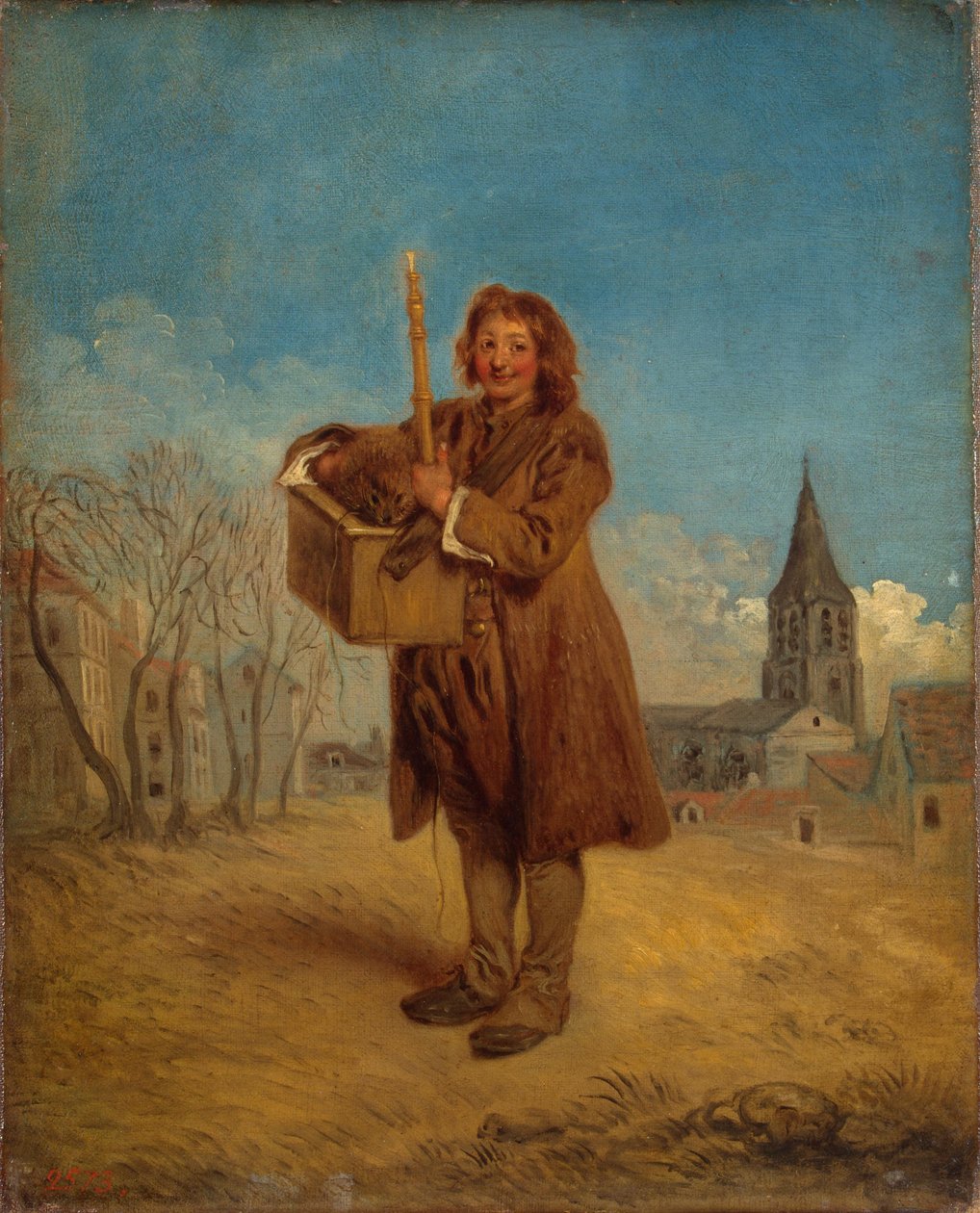 Savoyard se svištěm, známým také jako „Hromnice“ od Jean Antoine Watteau
