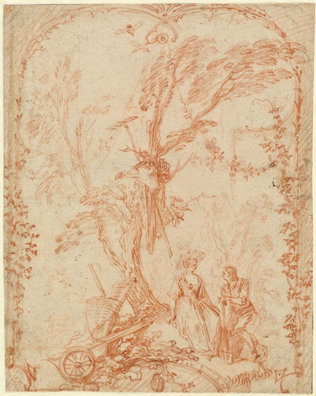 Galantský zahradník od Antoine Watteau