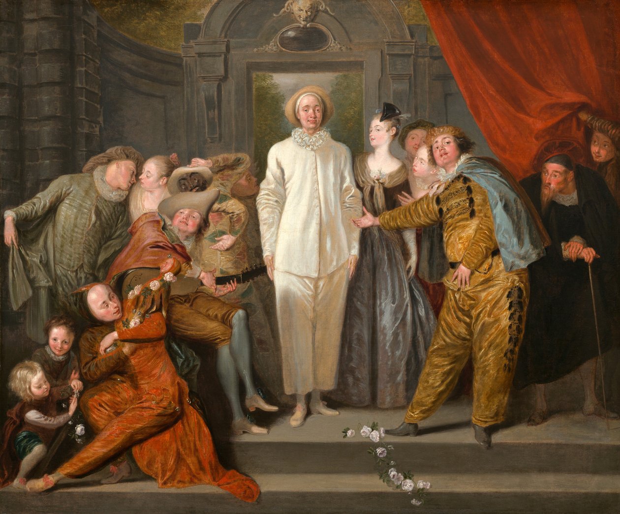 Italští komedianti od Antoine Watteau