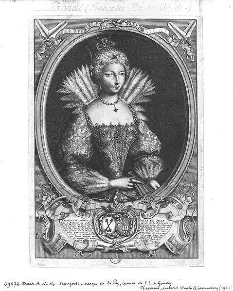 Francoise-Marguerite de Silly (1584-1626) vyryl Claude Duflos (1665-1727) od Antoine after Pezey
